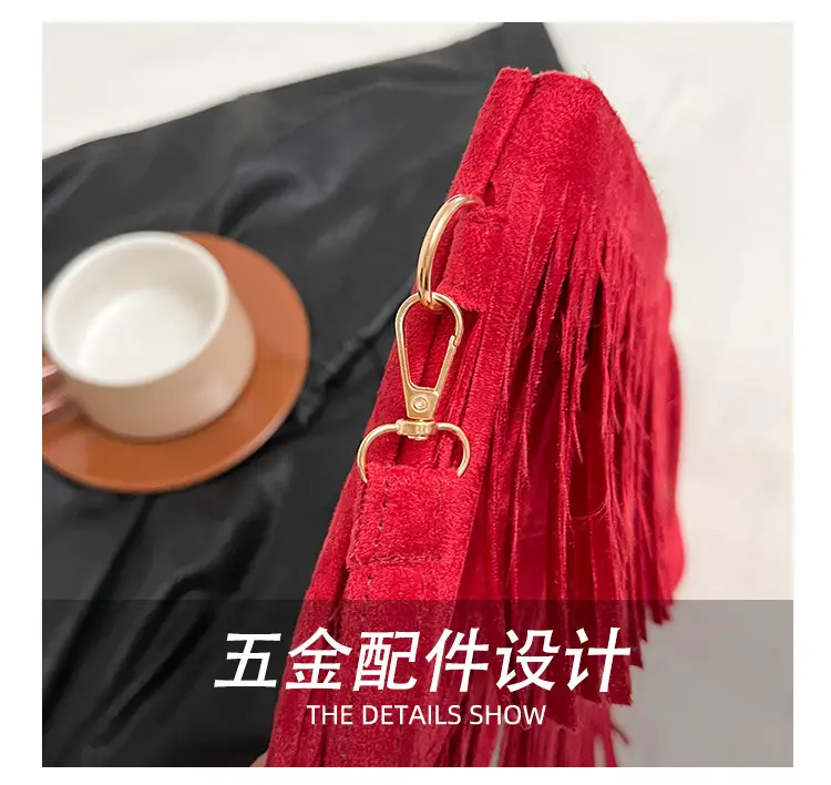 Red Tassel Crossbody Bag for Women — feature 6