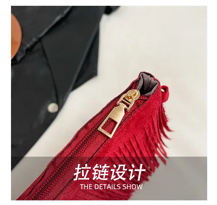 Red Tassel Crossbody Bag for Women — feature 7