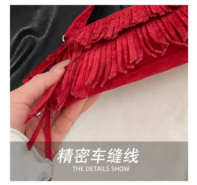 Red Tassel Crossbody Bag for Women — feature 8