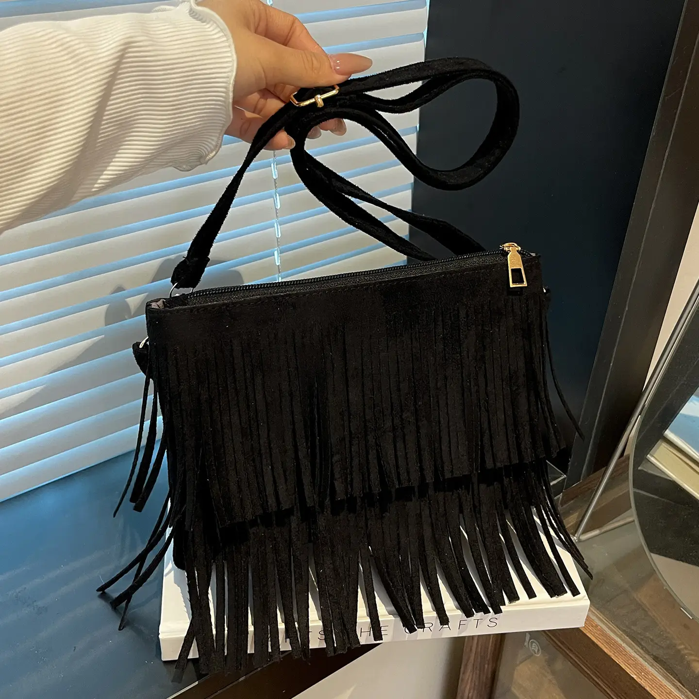 Red Tassel Crossbody Bag for Women - Image 4