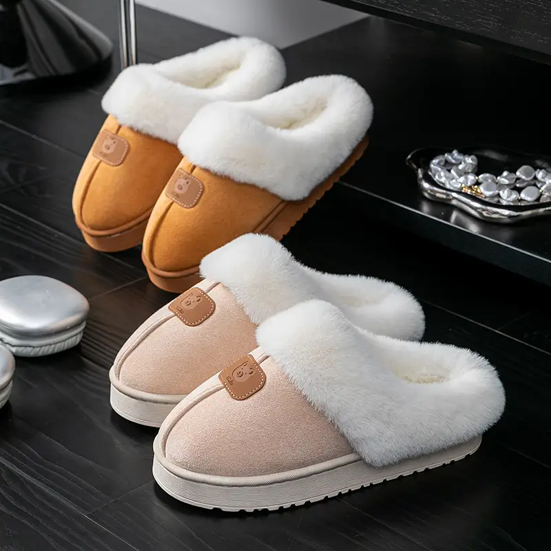 Cotton Slippers for Women in Winter Indoor Wear-Resistant Soft Sole Warm Home Couple Home Autumn and Winter New Cotton Slippers for Men - Image 6