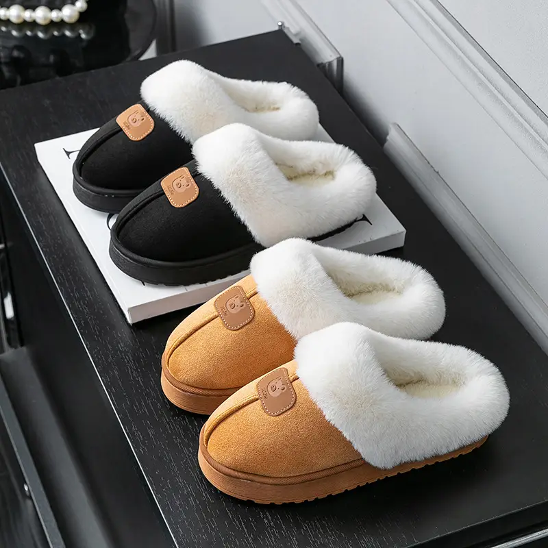 Cotton Slippers for Women in Winter Indoor Wear-Resistant Soft Sole Warm Home Couple Home Autumn and Winter New Cotton Slippers for Men - Image 7