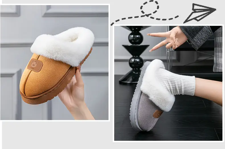 Cotton Slippers for Women in Winter Indoor Wear-Resistant Soft Sole Warm Home Couple Home Autumn and Winter New Cotton Slippers for Men — feature 16