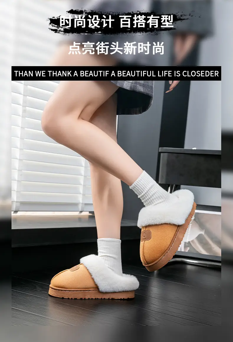 Cotton Slippers for Women in Winter Indoor Wear-Resistant Soft Sole Warm Home Couple Home Autumn and Winter New Cotton Slippers for Men — feature 2