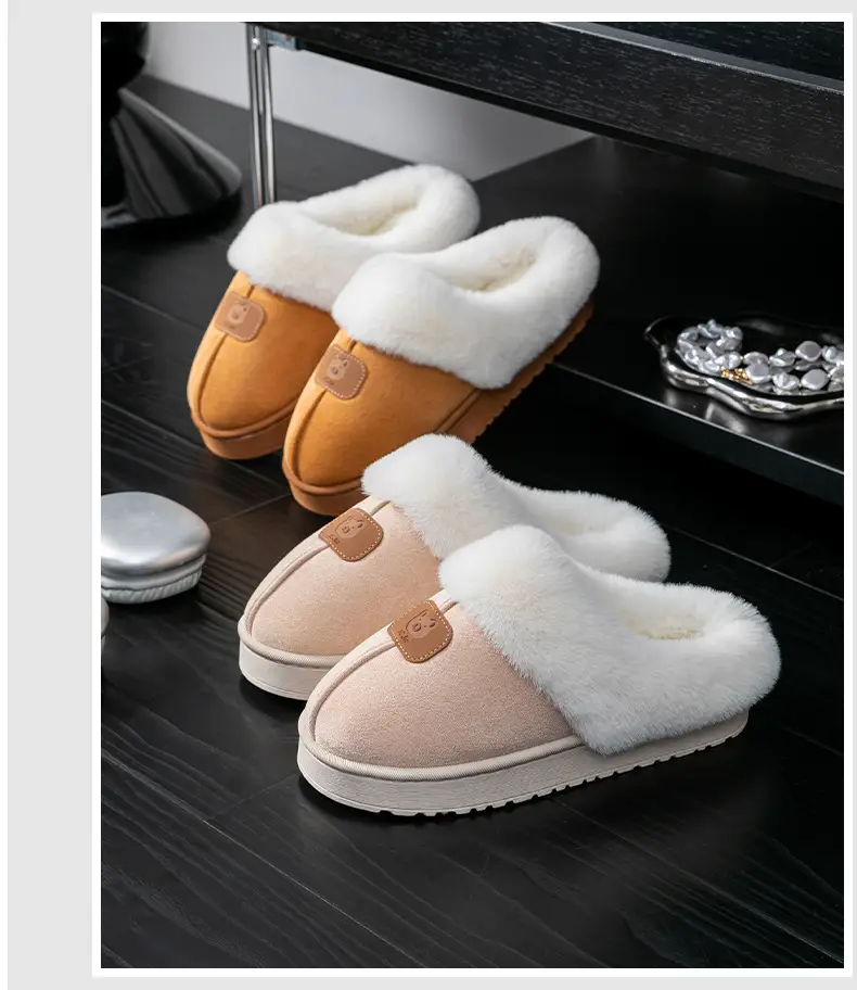Cotton Slippers for Women in Winter Indoor Wear-Resistant Soft Sole Warm Home Couple Home Autumn and Winter New Cotton Slippers for Men — feature 21