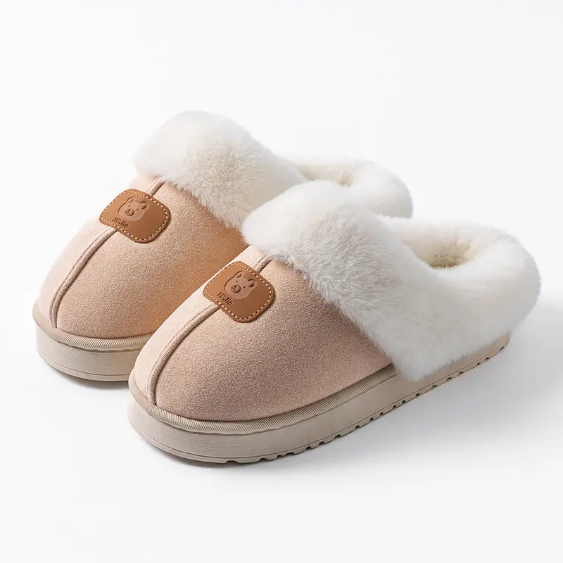 Cotton Slippers for Women in Winter Indoor Wear-Resistant Soft Sole Warm Home Couple Home Autumn and Winter New Cotton Slippers for Men - Image 2
