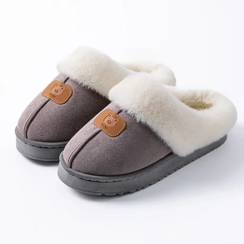 Cotton Slippers for Women in Winter Indoor Wear-Resistant Soft Sole Warm Home Couple Home Autumn and Winter New Cotton Slippers for Men - Image 5