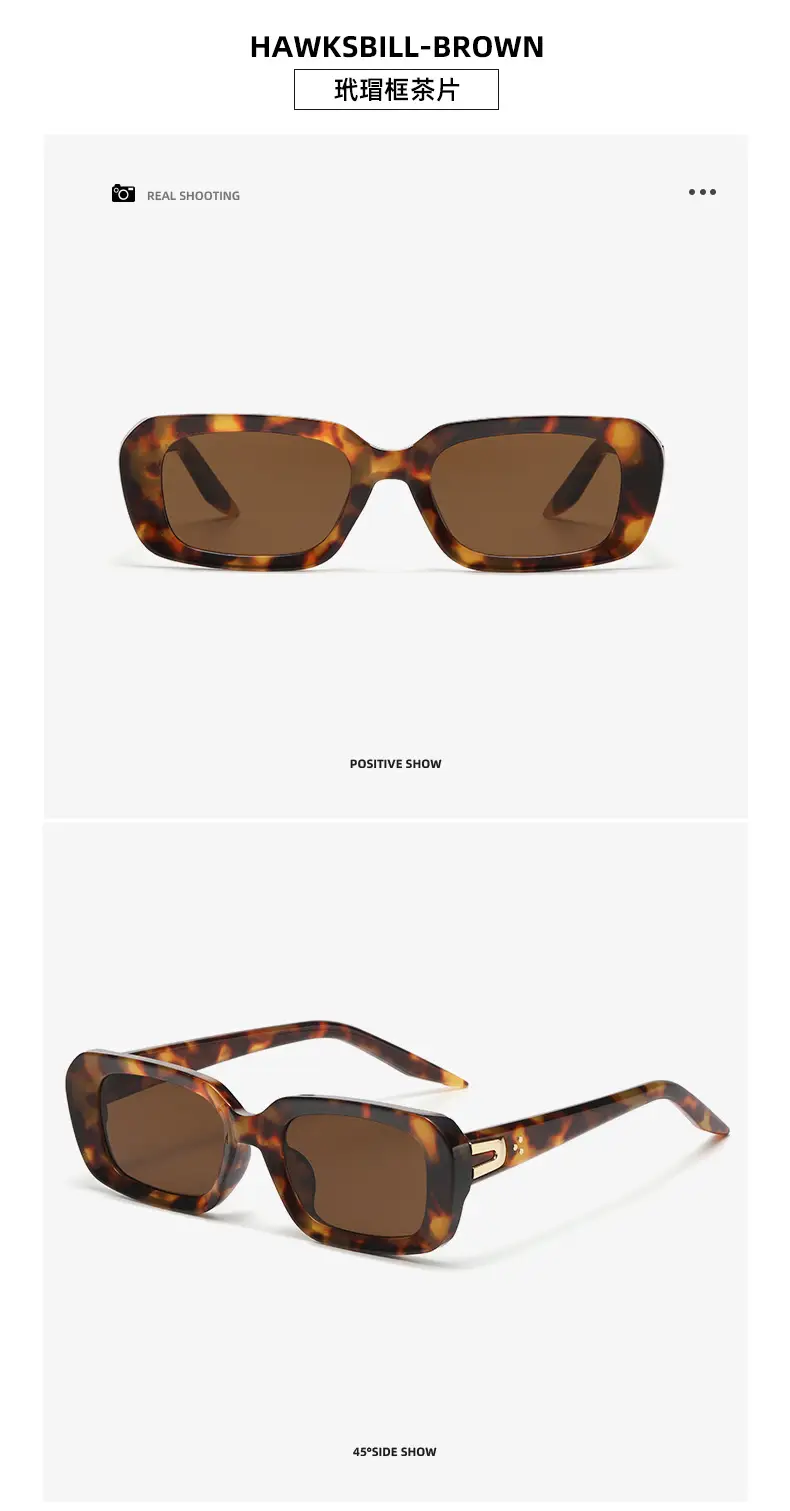Hawksbill Brown Sunglasses K-Style Trendy Fashion — feature 15