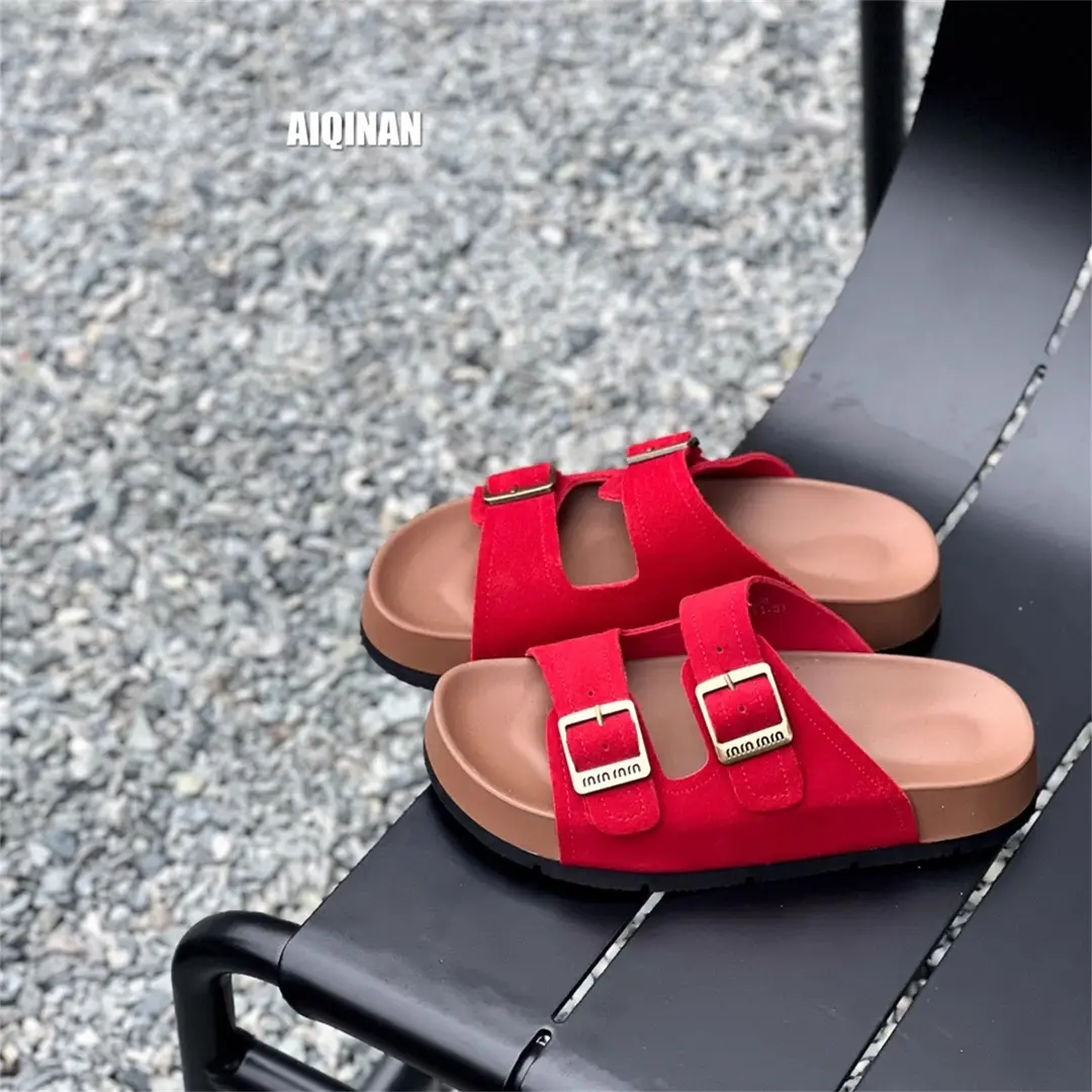 Thick-Soled Birkenstock Slippers for Women's Summer Outer Wear 2025 New Versatile Seaside Beach Super Hot and Beautiful with Skirt Sandals - Image 5