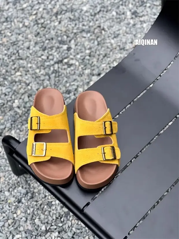 Thick-Soled Birkenstock Slippers for Women's Summer Outer Wear 2025 New Versatile Seaside Beach Super Hot and Beautiful with Skirt Sandals — feature 13