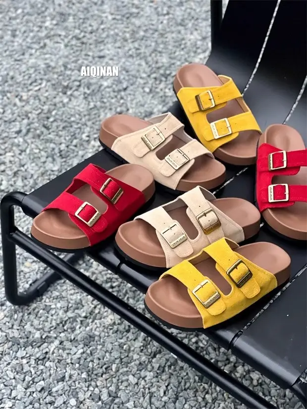 Thick-Soled Birkenstock Slippers for Women's Summer Outer Wear 2025 New Versatile Seaside Beach Super Hot and Beautiful with Skirt Sandals — feature 2