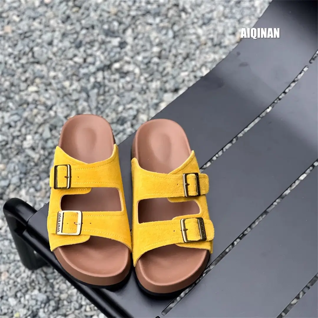 Thick-Soled Birkenstock Slippers for Women's Summer Outer Wear 2025 New Versatile Seaside Beach Super Hot and Beautiful with Skirt Sandals - Image 3