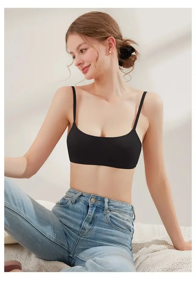 Liquid Foundation Intimates for Women, Invisible, Traceless, Small Breasts, No Empty Push-Up, Flat Chest, Low-Cut Bra, Half Cup, Thin Summer Breathable — feature 18
