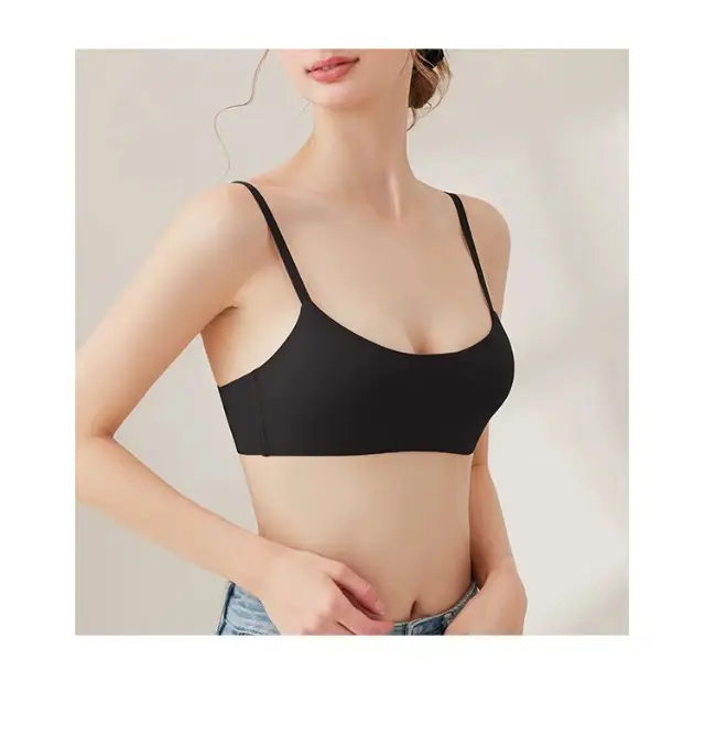 Liquid Foundation Intimates for Women, Invisible, Traceless, Small Breasts, No Empty Push-Up, Flat Chest, Low-Cut Bra, Half Cup, Thin Summer Breathable — feature 19