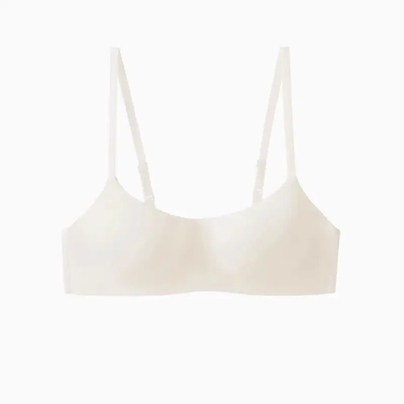 Liquid Foundation Intimates for Women, Invisible, Traceless, Small Breasts, No Empty Push-Up, Flat Chest, Low-Cut Bra, Half Cup, Thin Summer Breathable