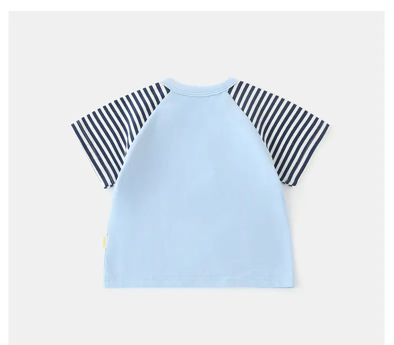 Duuduu Baby T-Shirt White Yellow Striped Summer Wear — feature 17