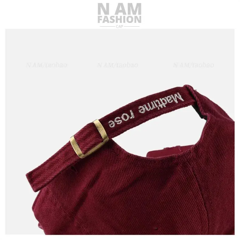 American Style Vintage Distressed Cap for Women with Embroidery — feature 17