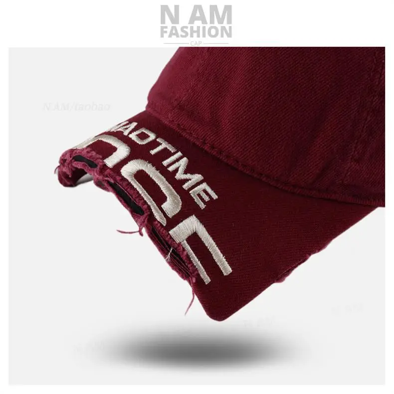American Style Vintage Distressed Cap for Women with Embroidery — feature 18