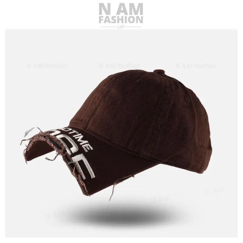 American Style Vintage Distressed Cap for Women with Embroidery