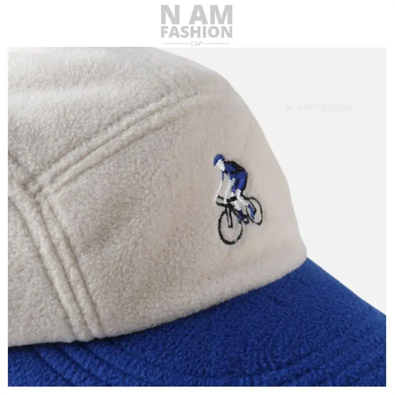Trendy Blue Baseball Cap for Men Women Warm Ear Protection — feature 8