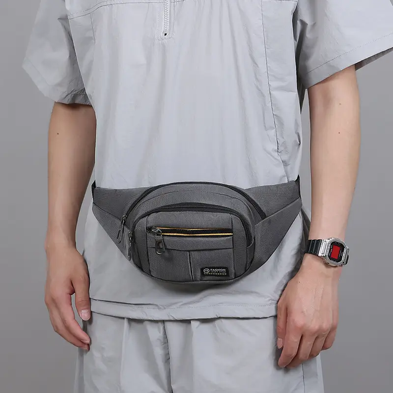 Men's Multicolor Waist Bag with 4 Layers, Waterproof, Adjustable Strap - Image 8