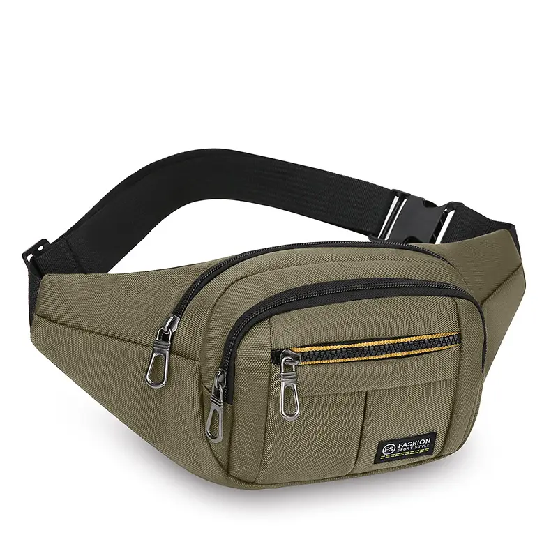 Men's Multicolor Waist Bag with 4 Layers, Waterproof, Adjustable Strap - Image 4