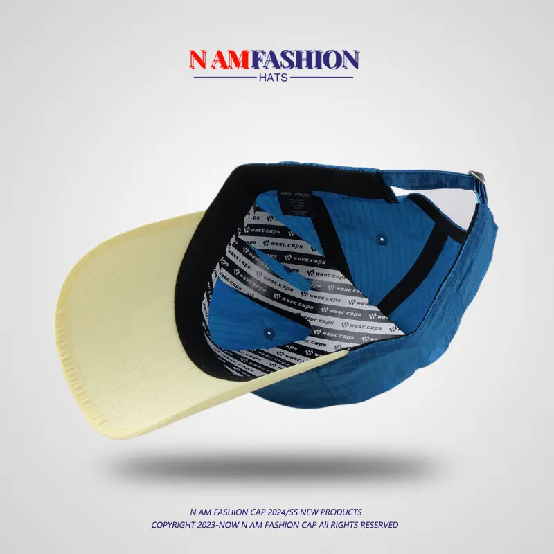 Blue Embroidered Baseball Cap with Sunshade - Image 9