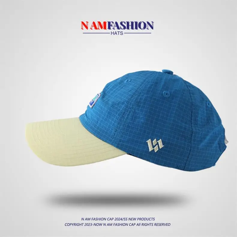 Blue Embroidered Baseball Cap with Sunshade — feature 8