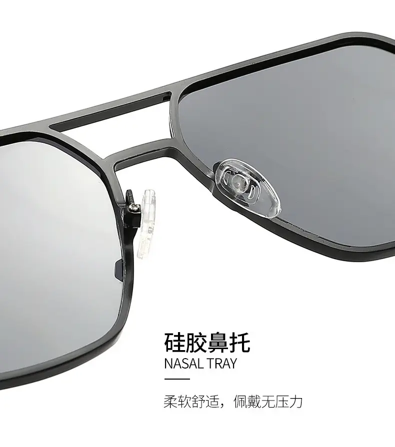 Square Frame Polarized Sunglasses Anti-Glare Driving Glasses — feature 12