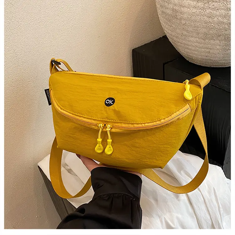 Lightweight Cloth Shoulder Bag Solid Green Casual Outdoor — feature 14