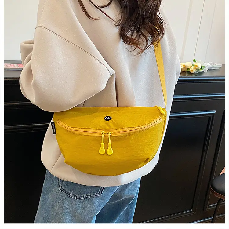 Lightweight Cloth Shoulder Bag Solid Green Casual Outdoor — feature 18