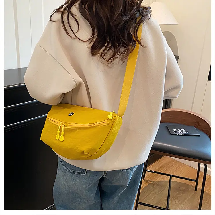 Lightweight Cloth Shoulder Bag Solid Green Casual Outdoor — feature 19
