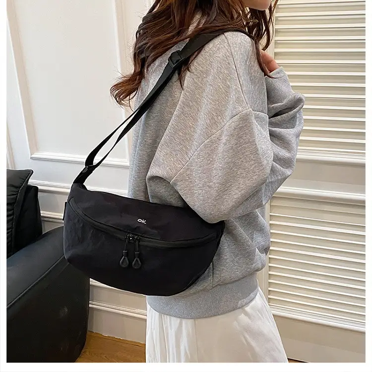 Lightweight Cloth Shoulder Bag Solid Green Casual Outdoor — feature 30