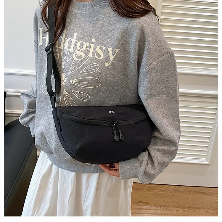 Lightweight Cloth Shoulder Bag Solid Green Casual Outdoor — feature 33