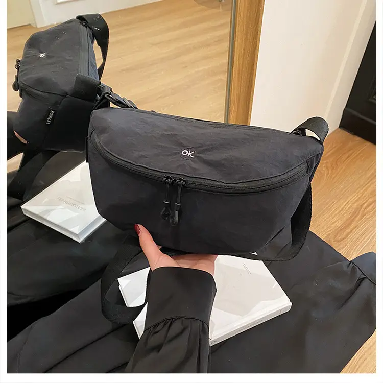 Lightweight Cloth Shoulder Bag Solid Green Casual Outdoor — feature 40
