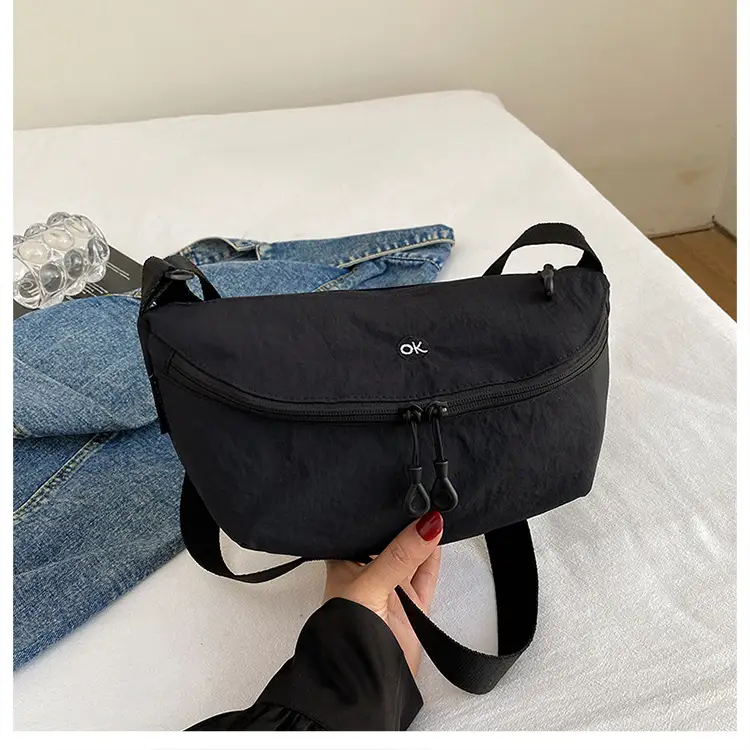 Lightweight Cloth Shoulder Bag Solid Green Casual Outdoor — feature 41