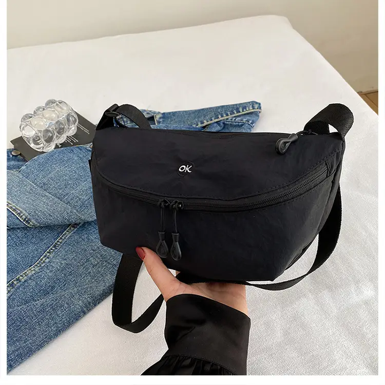 Lightweight Cloth Shoulder Bag Solid Green Casual Outdoor — feature 42