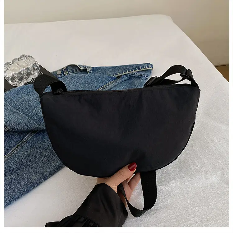 Lightweight Cloth Shoulder Bag Solid Green Casual Outdoor — feature 44