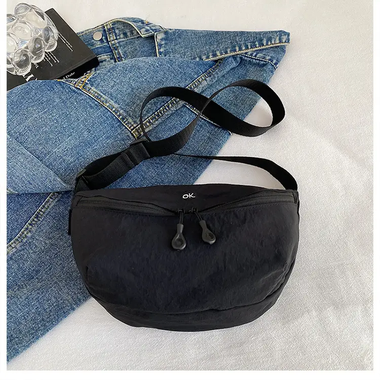 Lightweight Cloth Shoulder Bag Solid Green Casual Outdoor — feature 45