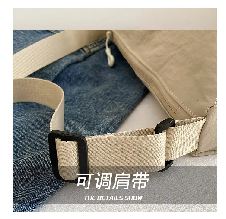 Lightweight Cloth Shoulder Bag Solid Green Casual Outdoor — feature 7