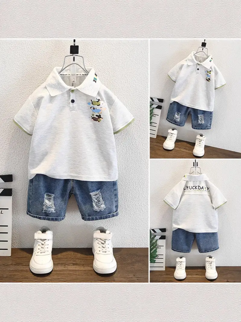 8270 Boys Summer Polo Shirt Short Sleeve 2026 New Style - Image 3