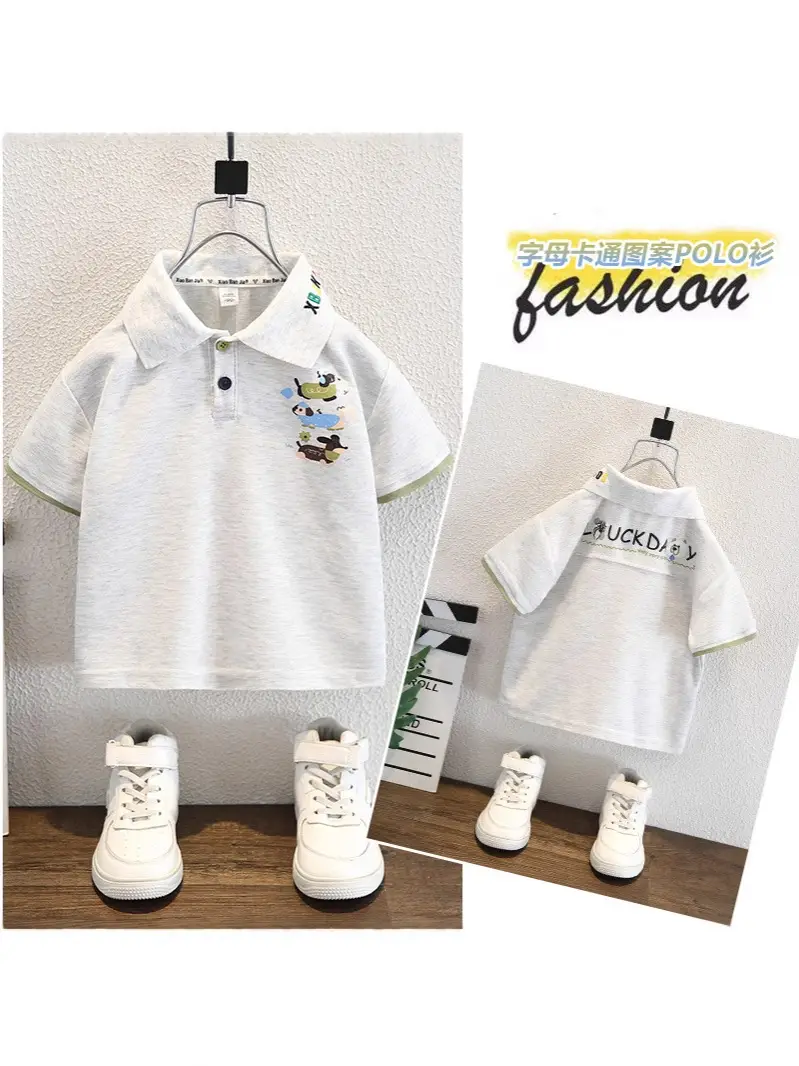 8270 Boys Summer Polo Shirt Short Sleeve 2026 New Style - Image 4