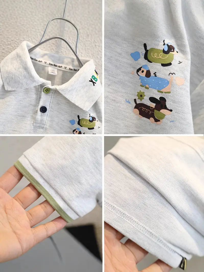 8270 Boys Summer Polo Shirt Short Sleeve 2026 New Style - Image 5