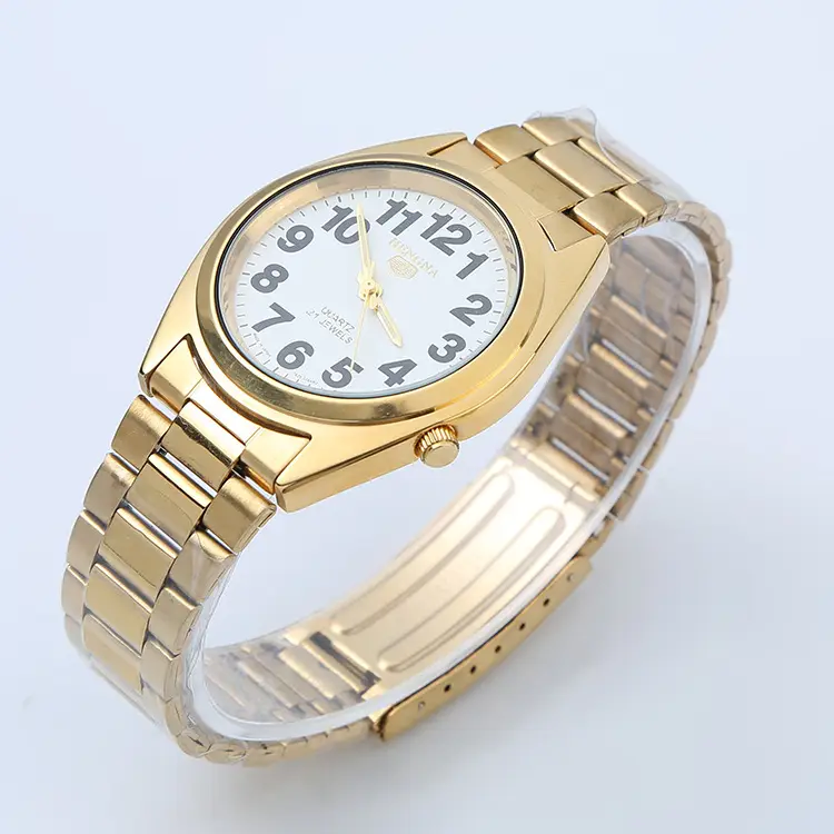All-Gold Waterproof Quartz Watch for Men