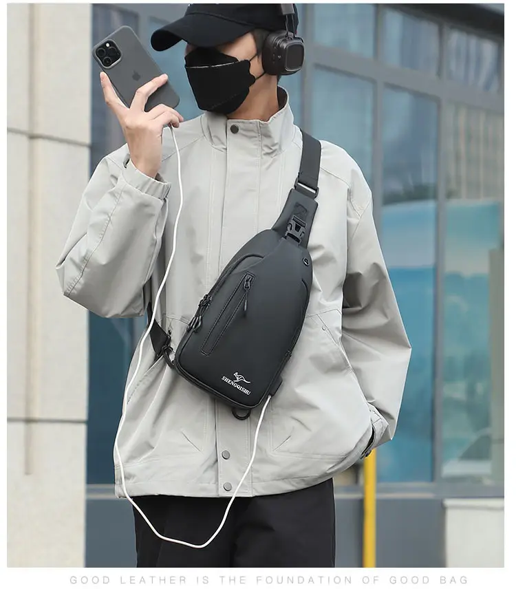 Korean Style Water-Proof Crossbody Bag for Men — feature 13