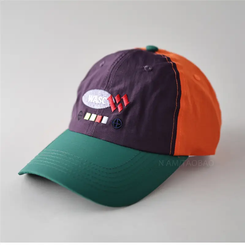 Korean Style Baseball Cap Color Blocking Quick Dry Unisex Travel Sunshade