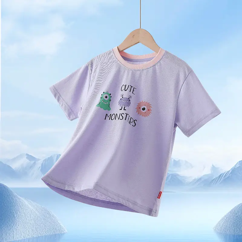 Boys Cotton T-Shirt Summer Cool Printed Primary School Tops - Image 2
