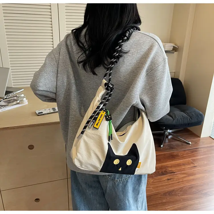Green Cat Print Crossbody Bag for Women — feature 16