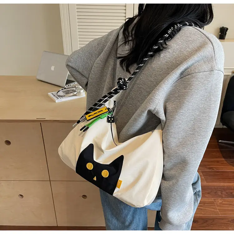 Green Cat Print Crossbody Bag for Women — feature 17