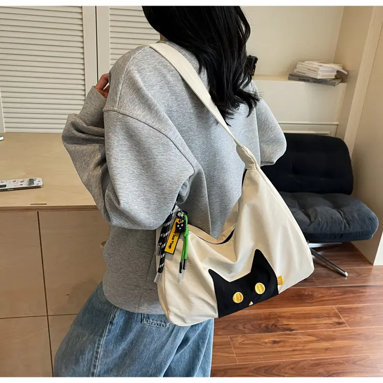 Green Cat Print Crossbody Bag for Women — feature 18